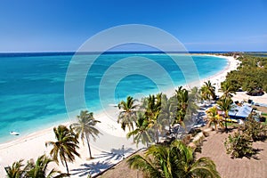 Beautiful tropical beach at the Caribbean island