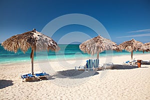 Beautiful tropical beach at the Caribbean island