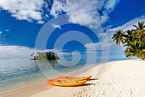 Beautiful tropical beach at exotic island in Pacific