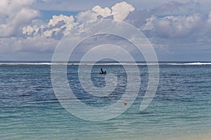 Beautiful tropical beach with lush vegetation