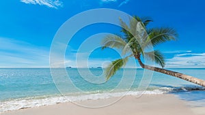 Beautiful tropical beach and sea landscape - Holiday Vacation concept