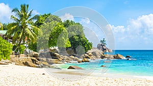 Beautiful tropical beach in Seychelles