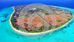 Beautiful tropical island from above.