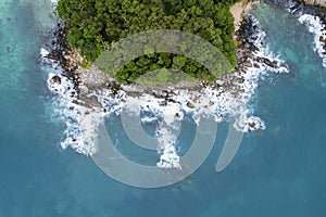 Beautiful tropical island with beach and coconut palm tree, freedom beach phuket