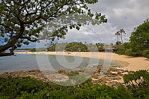 Beautiful tropical Kaanapali Beach in Maui Hawaii