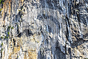 Rock cliff wall texture limestone islands Koh Phi Phi Thailand