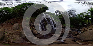 Beautiful tropical Mimbalut Falls. Philippines, Mindanao. 360 panorama VR.