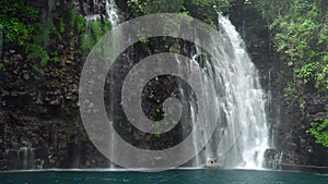 Beautiful tropical Tinago Falls. Philippines, Mindanao.