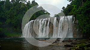 Beautiful tropical Tinuy-an Falls. Philippines, Mindanao.