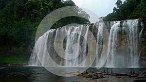 Beautiful tropical Tinuy-an Falls. Philippines, Mindanao.