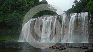 Beautiful tropical Tinuy-an Falls. Philippines, Mindanao.