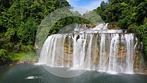 Beautiful tropical waterfall. Philippines, Mindanao.