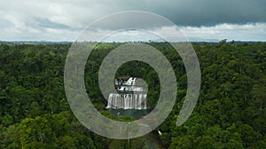 Beautiful tropical waterfall. Philippines, Mindanao.