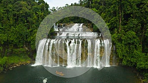 Beautiful tropical waterfall. Philippines, Mindanao.