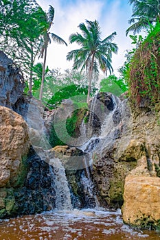 Beautiful tropical waterfall
