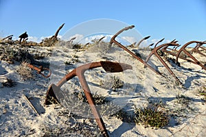 Tuna and anchors museum in Praia do Barril beach in the Ria Formosa natural park in Luz de Tavira photo