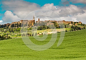 Beautiful Tuscany landscape, Tuscany, Pienza italian medieval villaItaly