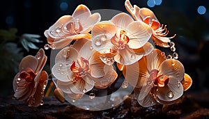 A beautiful underwater orchid, a symbol of elegance and fragility generated by AI