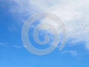 Beautiful unique Blue sky with tiny cloud for background