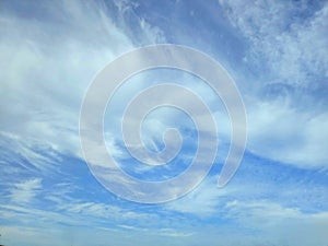 Beautiful and Unique Cloud in the Blue Sky