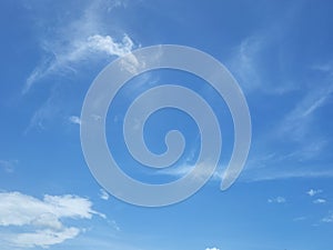 Beautiful and Unique Cloud in the Blue Sky