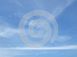 Beautiful and Unique Cloud in the Blue Sky