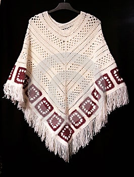 Beautiful unique hand-crocheted poncho.