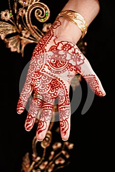 Beautiful unique henna tattoo indian floral design contemporary