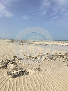 The beautiful unspoilt beach of Fuwairit, Qatar