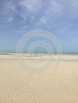 The beautiful unspoilt beach of Fuwairit, Qatar