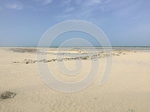 The beautiful unspoilt beach of Fuwairit, Qatar