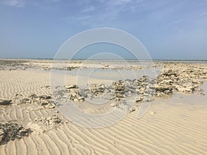 The beautiful unspoilt beach of Fuwairit, Qatar