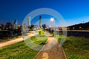 Beautiful urban park at Santiago de Chile