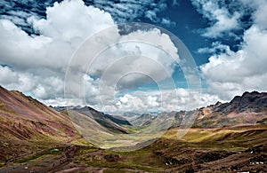 Beautiful valley in the Andes, Peru