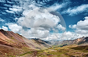 Beautiful valley in the Andes, Peru