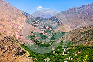 The beautiful valley of Imlil between the atlas mountains