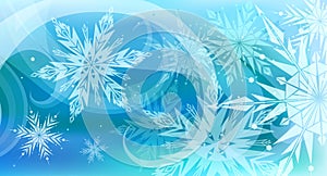 Beautiful vector background with snowflakes