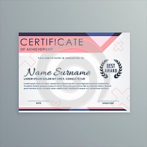 Beautiful vector certificate design template.