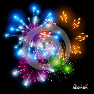 Beautiful Vector Fireworks