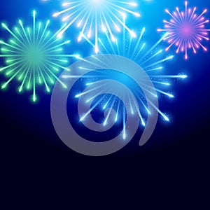 Beautiful vector fireworks