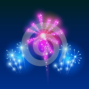 Beautiful Vector Fireworks