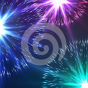 Beautiful Vector Fireworks