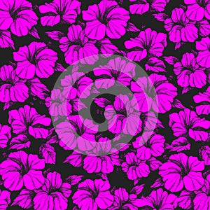 Beautiful vector flowers. Hand drawn flowers vector.