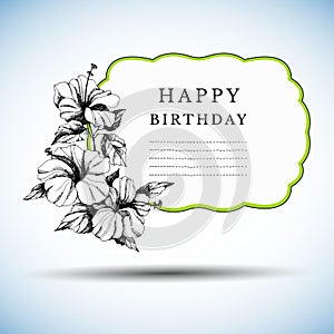 Beautiful vector flowers. Hand drawn flowers vector.