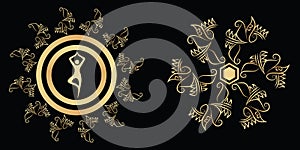 Beautiful vector gold metal design template