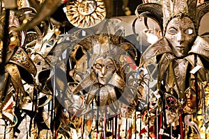 Beautiful Venetian masks background