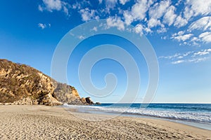 Beautiful Ventanilla beach in Mexico photo