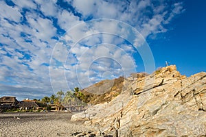 Beautiful Ventanilla beach in Mexico photo