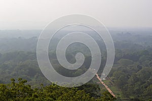 Beautiful vew from Sigiriya Lion Rock, Sri Lanka during the sunset