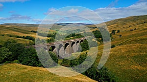 Beautiful viaduct in the Yorkshire Sales National Park - travel photography